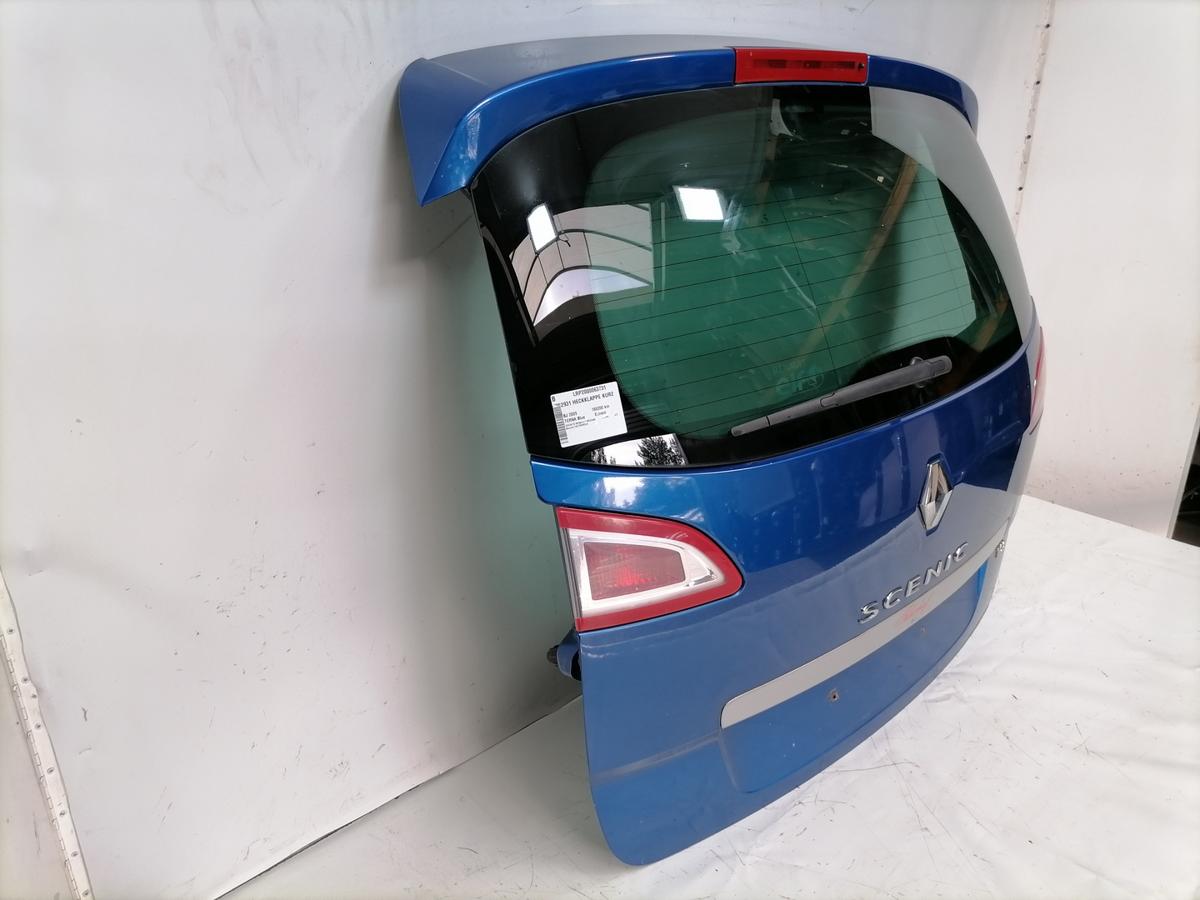 Renault Scenic 3 original Heckklappe mit Heckscheibe kurzer Radstand TERNA Blue Extrem Bj.2009